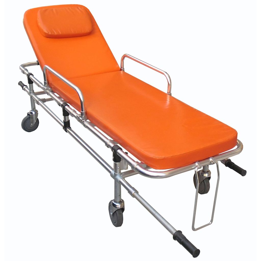 Ambulance Stretcher low frame structure with I.V. stand